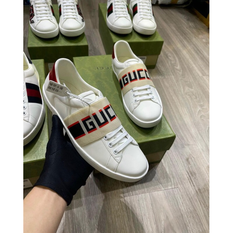 ⚡️[Hight Quality] Hàng Có Sẵn!! Giày Sneakers G.C Ace Jacquard-Stripe Leather Trainers - Giày G.C Đai Chun Hàng Loại 1