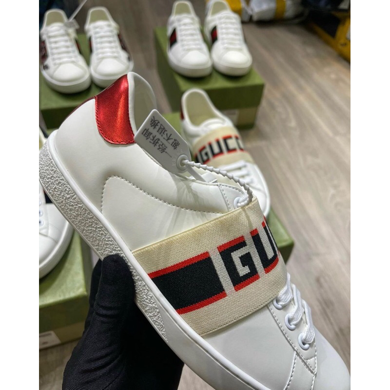 ⚡️[Hight Quality] Hàng Có Sẵn!! Giày Sneakers G.C Ace Jacquard-Stripe Leather Trainers - Giày G.C Đai Chun Hàng Loại 1
