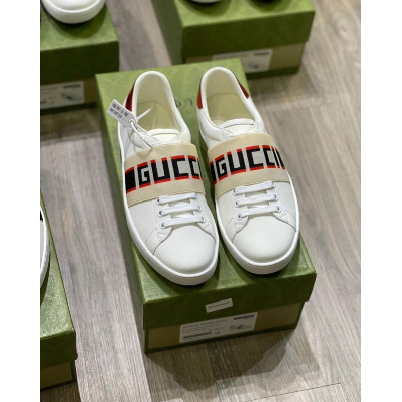 ⚡️[Hight Quality] Hàng Có Sẵn!! Giày Sneakers G.C Ace Jacquard-Stripe Leather Trainers - Giày G.C Đai Chun Hàng Loại 1
