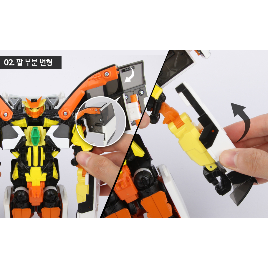 Đồ chơi ô tô biến hình thành Robot chiến đấu màu trắng - hàng Hello Carbot chính hãng Choirock.