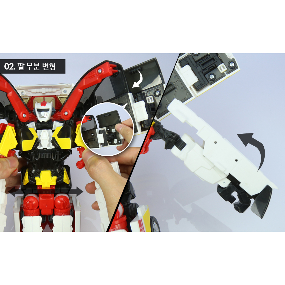 Đồ chơi ô tô biến hình thành Robot cứu thương 119 màu đỏ - hàng Hello Carbot chính hãng Choirock phát nhạc cấp cứu.