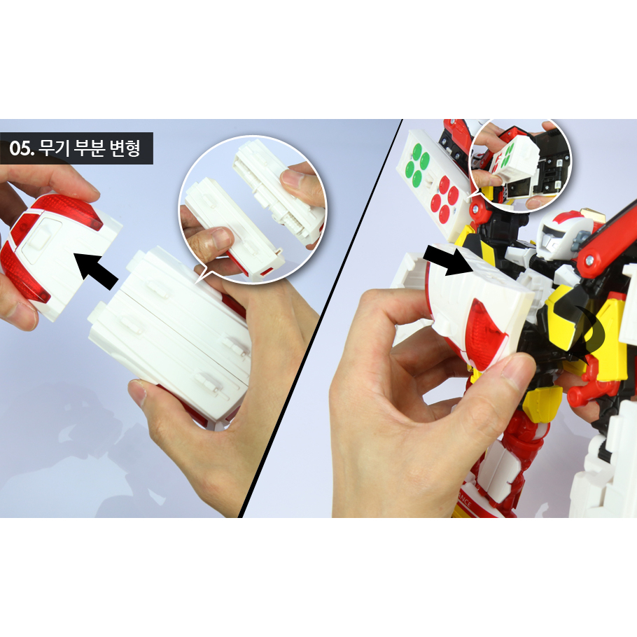 Đồ chơi ô tô biến hình thành Robot cứu thương 119 màu đỏ - hàng Hello Carbot chính hãng Choirock phát nhạc cấp cứu.