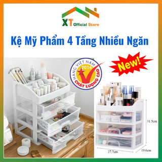 Kệ Đựng Mỹ Phẩm Đồ Trang Điểm Trang Sức 4 Tầng Ngăn Kéo