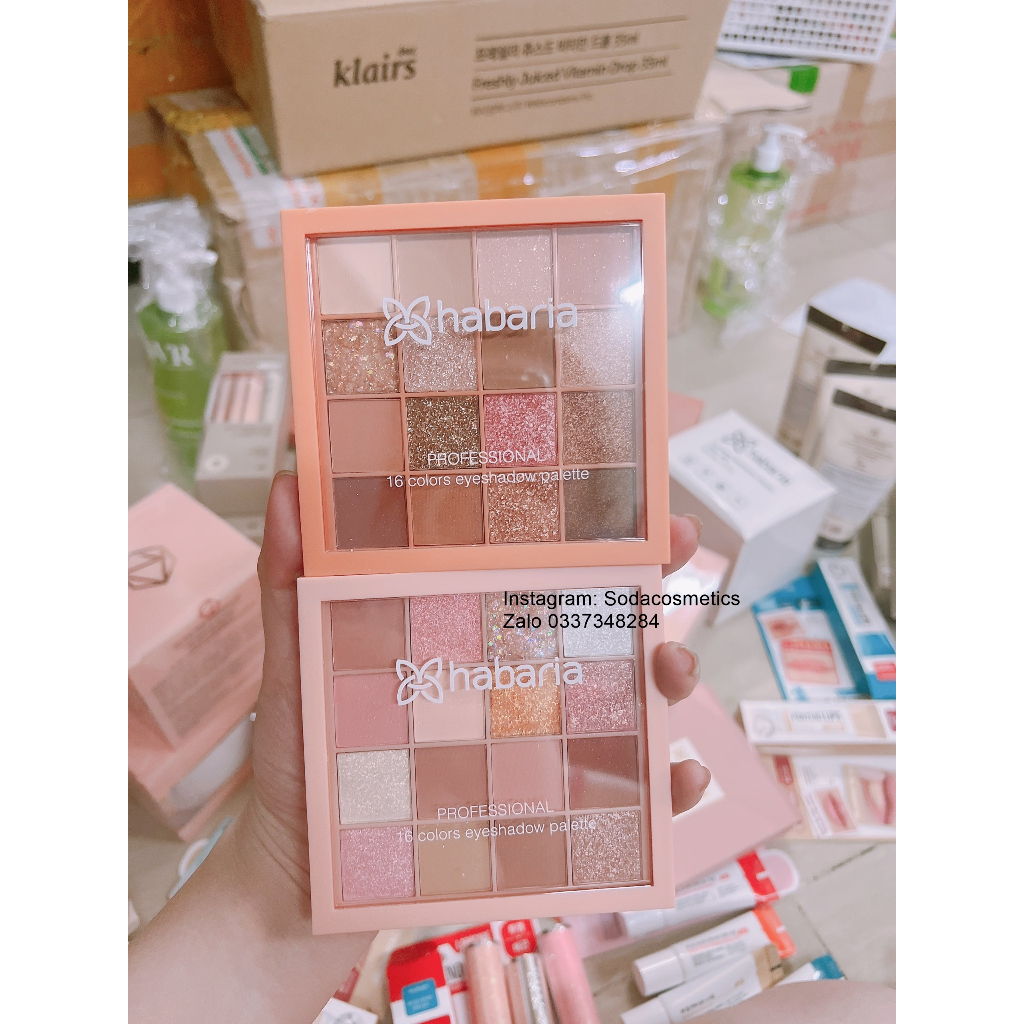 Bảng phấn mắt Habaria Pro 16 Colors Eyeshadow Palette 16 Ô