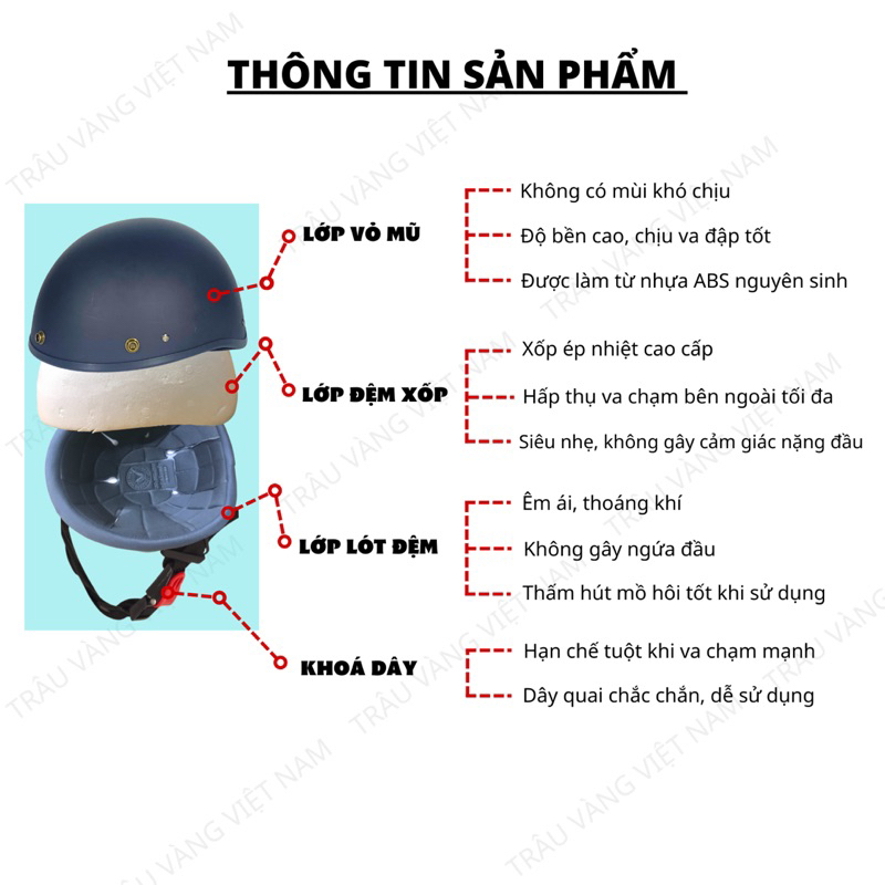 MŨ BẢO HIỂM NỬA ĐẦU NÓN 1/2 MÀU TRƠN NHIỀU MÀU SIÊU HOT CAO CẤP CÓ KÍNH