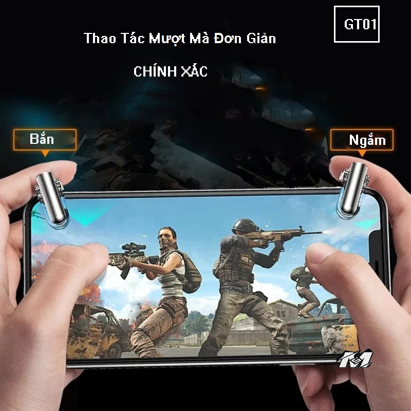 Bộ 2 nút bắn Pubg, FF chơi game chính xác GT01 mới nâng cấp E9 Phụ kện nút bấm chơi game điện thoại gaming chơi FreeFire