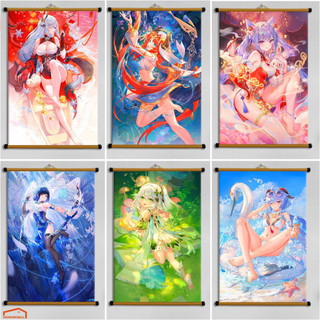 Poster Vải Treo Tường Decor - Genshin Impact - bộ 2