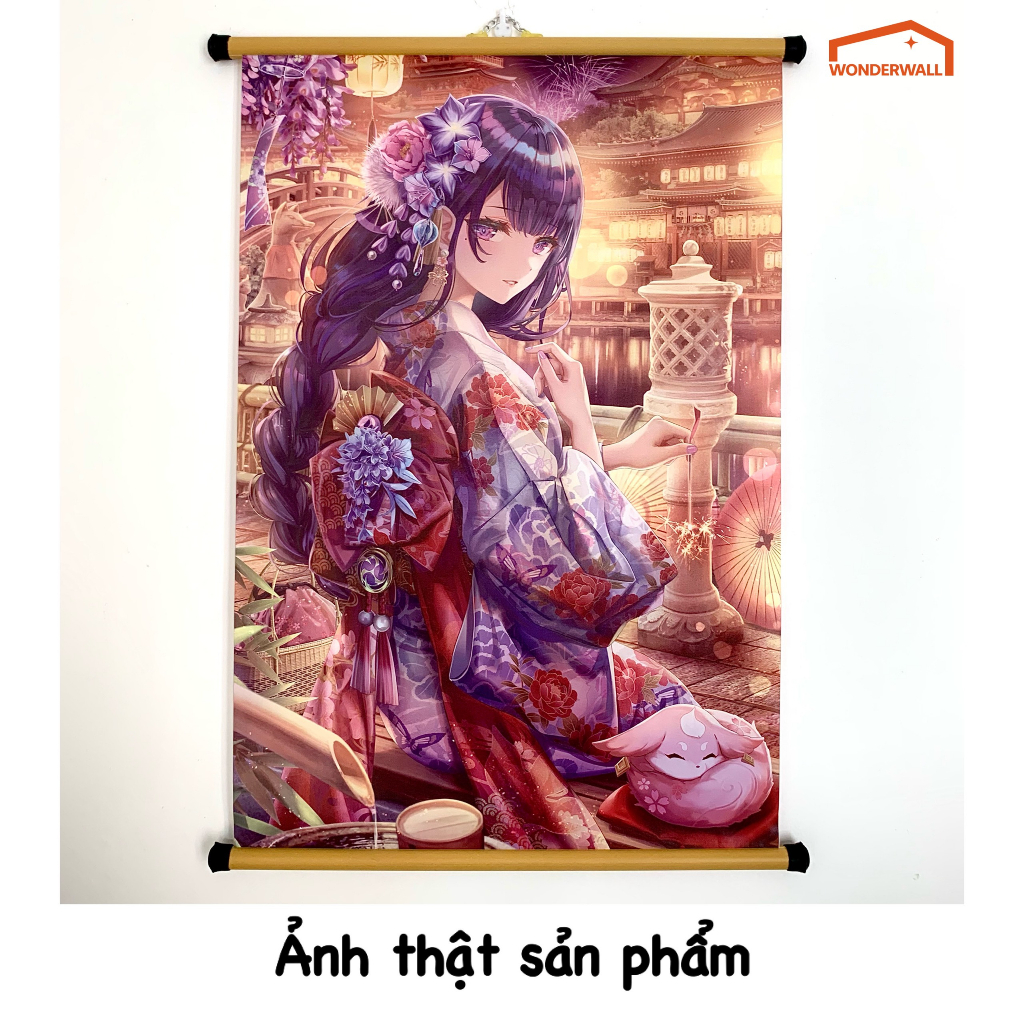 Poster Vải Treo Tường Decor - Genshin Impact - bộ 3