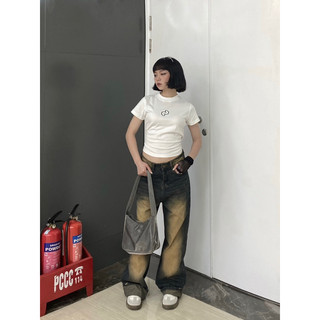 [ Baby tee ] logo thêu basic 100% COTTON