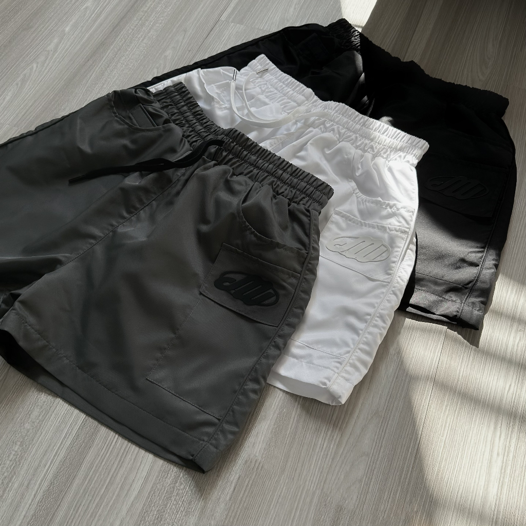 Degrey.madmonks Quần short thể thao dù đen lót lưới - DMQS