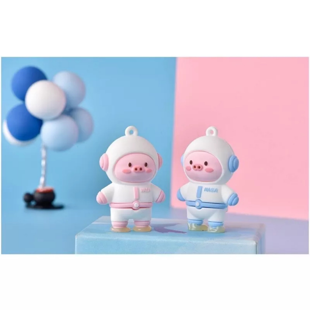 Móc khóa hình heo phi hành gia xinh xắn