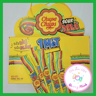 Bán sỉ hộp Kẹo dẻo cầu vồng Chupa chups dài 1m 12 gói 50g và ngắn 48 gói 7g mềm dẻo thơm ngon ,đồ ăn vặt hot nhất