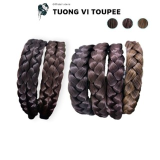 Băng Đô Tóc Giả Tết Bính Loại 3, 4cm + Thay Thế Cài Tóc Giả (Tơ Không Bóng)