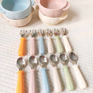 Set thìa dĩa silicone bí ngô bar-rot