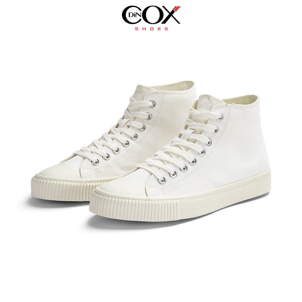 Giày Sneaker Unisex Cổ Cao DINCOX E06HI WHITE