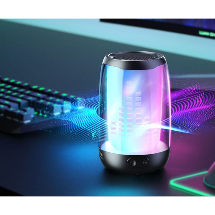 Loa Bluetooth Pluse 4 mini Có Đèn Led RGB - Loa Bluetooth pin trâu âm thanh hifi ghép đôi 2 loa nhân đôi công suất 10W