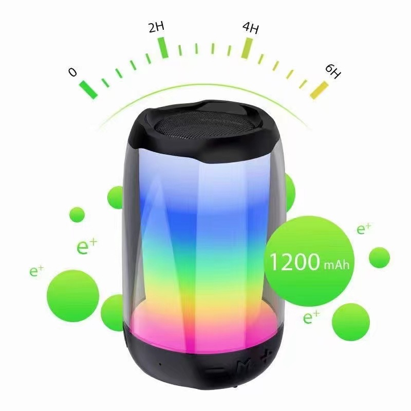 Loa Bluetooth Pluse 4 mini Có Đèn Led RGB - Loa Bluetooth pin trâu âm thanh hifi ghép đôi 2 loa nhân đôi công suất 10W
