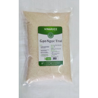 Gạo Vinarice Ngọc Trai - Túi ép 2kg - trắng dẻo mềm thơm ngọt cơm