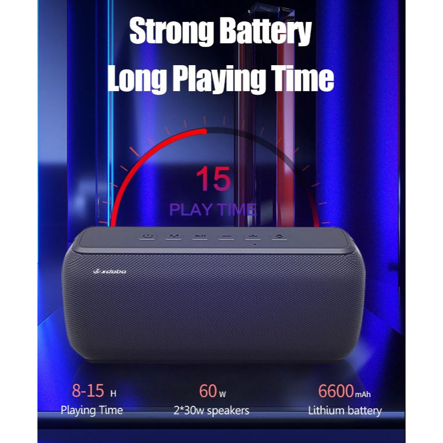 Loa bluetooth Xdobo X8 II 60W siêu trầm, âm thanh hay, công nghệ USA, ghép loa TWS trải nghiệm Stereo và chống nước IPX5