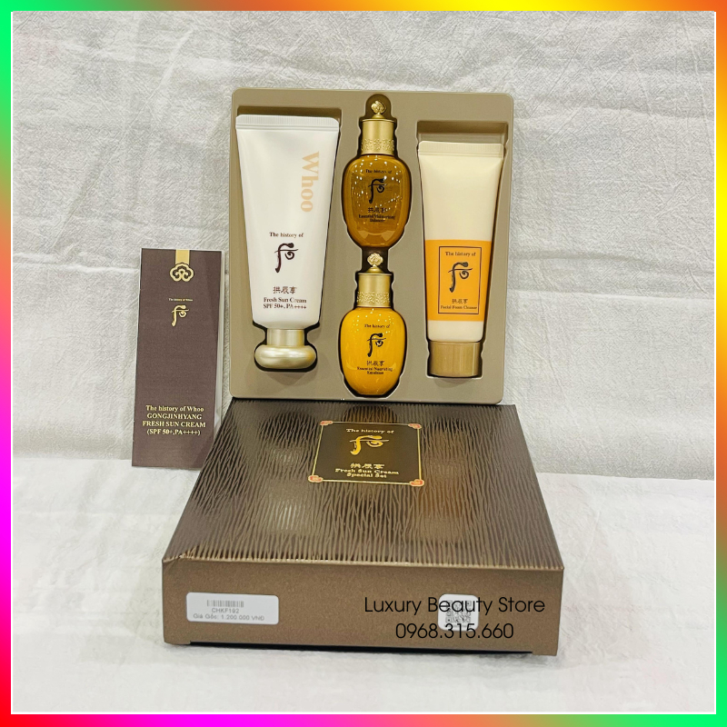 Bộ kem chống nắng đông y cao câp Whoo Fresh Sun Cream SPF 50+++