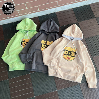 Áo Hoodie Nỉ Ngoại Gấu Đeo Kiếng - Áo Khoác Nỉ nam nữ Unisex (HD130 - Ảnh Thật)