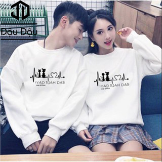 Áo Nỉ unisex Đôi Đồ Cặp HOODIE Mẫu In Thiết Kế