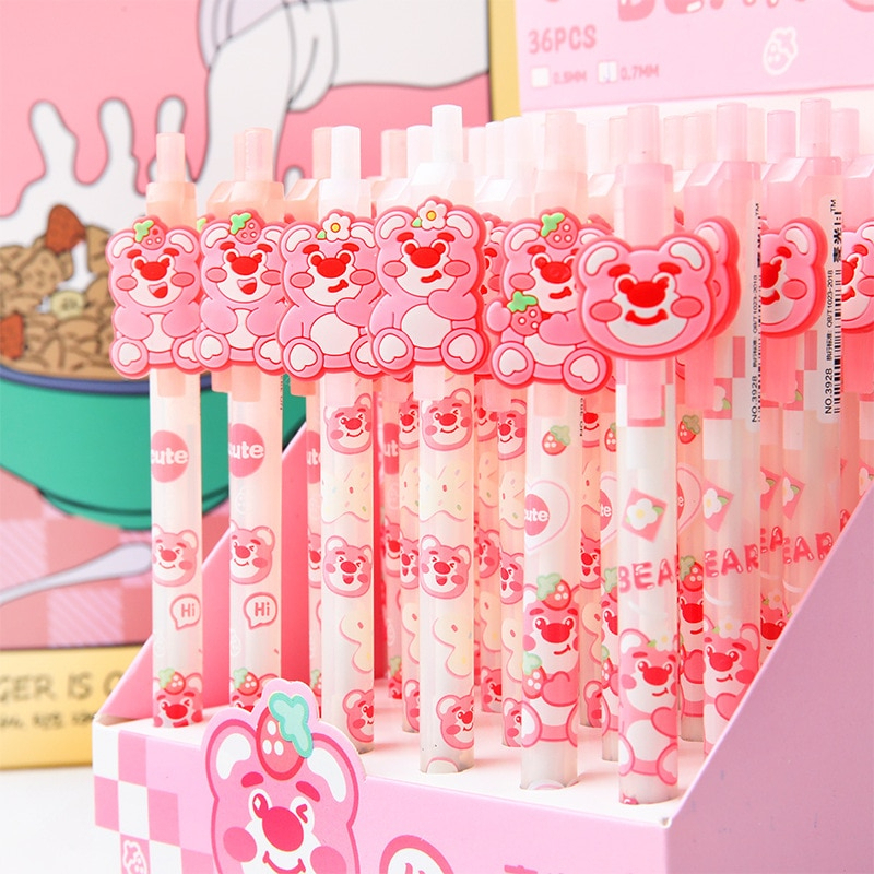 Bút Chì Kim Gấu Dâu Lotso Hot Trend Cute 0.5 Dụng Cụ Đồ Dùng Học Sinh Viên Văn Phòng