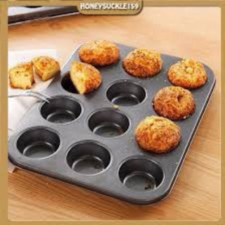 Khuôn cupcake đen 12 lỗ