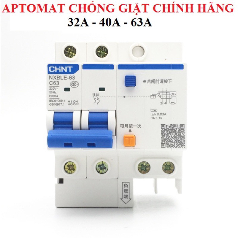 Aptomat Chống Giật,RCBO Chint NXBLE-32 1P+N