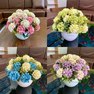 Cắm sẵn - Chậu hoa cẩm tú cầu hoàng gia 15*20cm , trang trí, để - Hoa giả