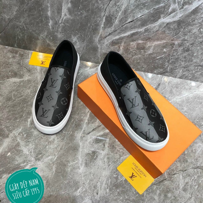 Giày slipon lv pha , giày lười nam cao cấp