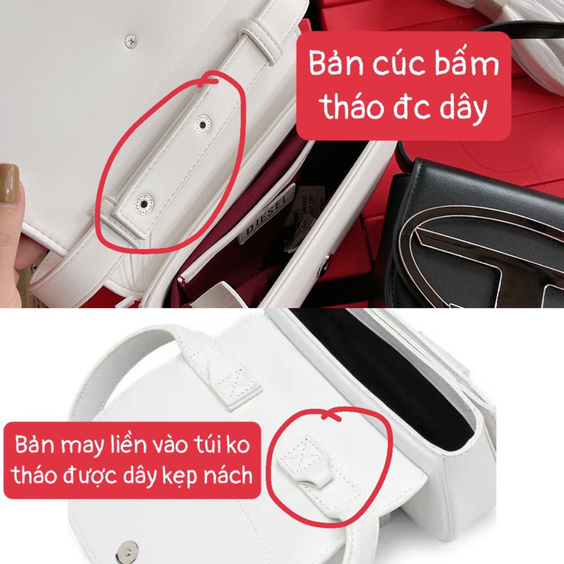 Túi D HỘP ĐỎ  size 20cm-13cm chuẩn súp sịn kèm dây đeo chéo