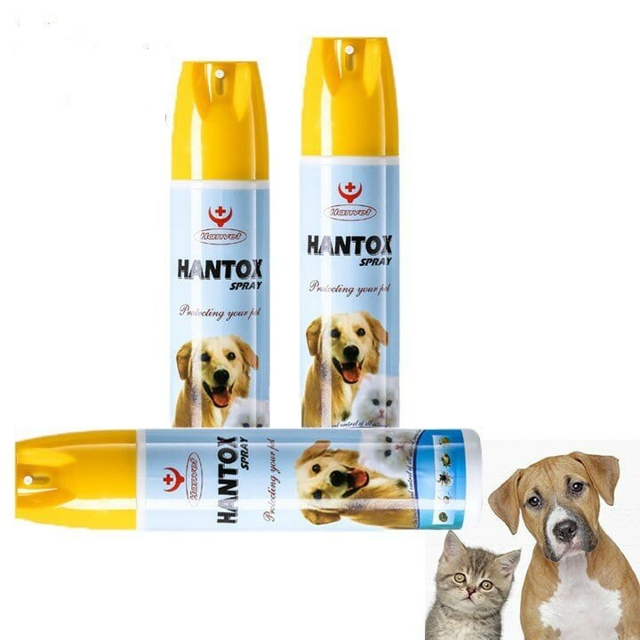 Xịt Hantox Spray diệt bọ chét ve chấy rận ghẻ chó mèo 300ml - diệt các loại bọ trên gia súc gia cầm