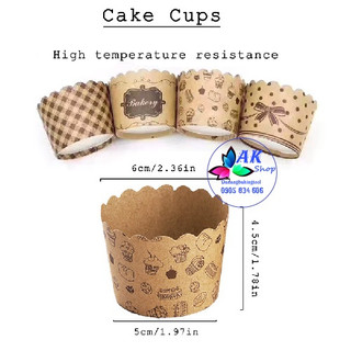 Set 50 ly giấy cupcake kraf 6cm