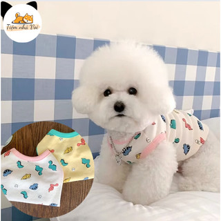 Áo 3 lỗ khủng long dễ thương mát mẻ mùa hè cho thú cưng