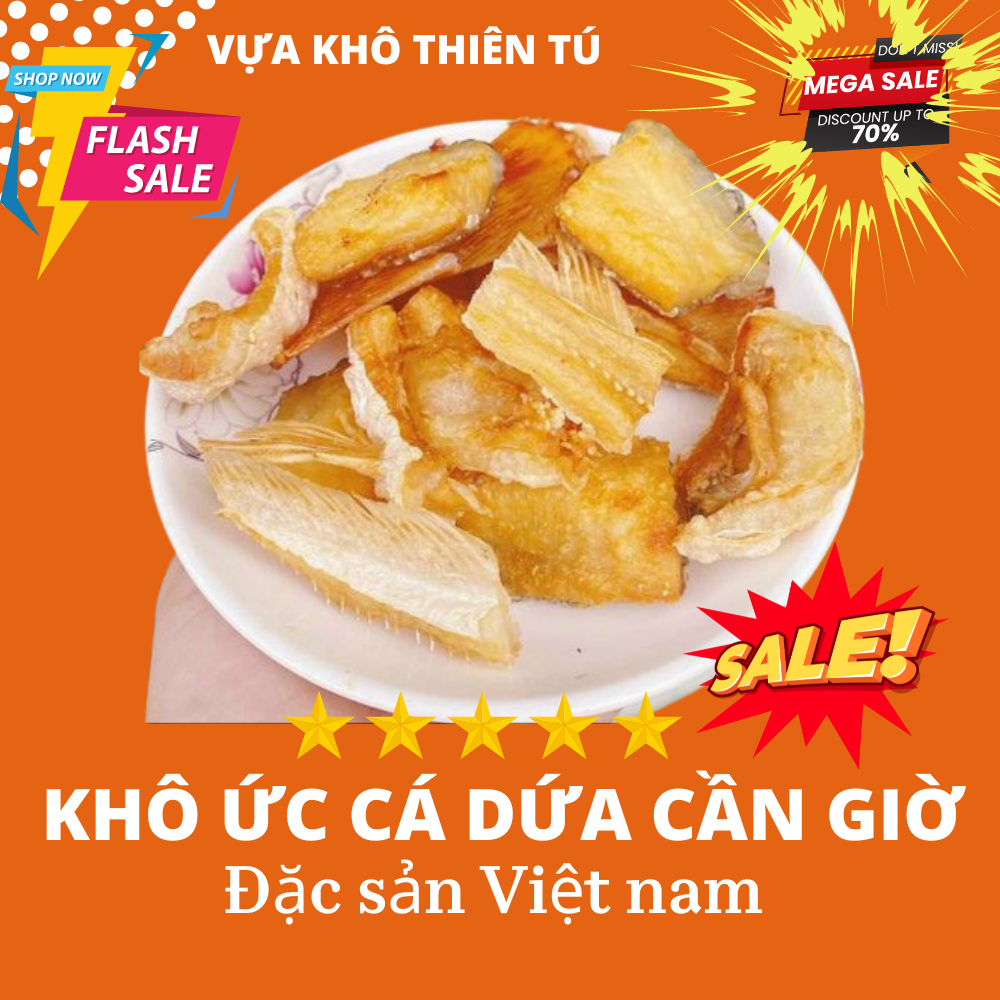Khô ức cá dứa , phần bụng cá dứa món ngon hải sản khô chứa nhiều Omega 3 tốt cho sức khỏe gia đình