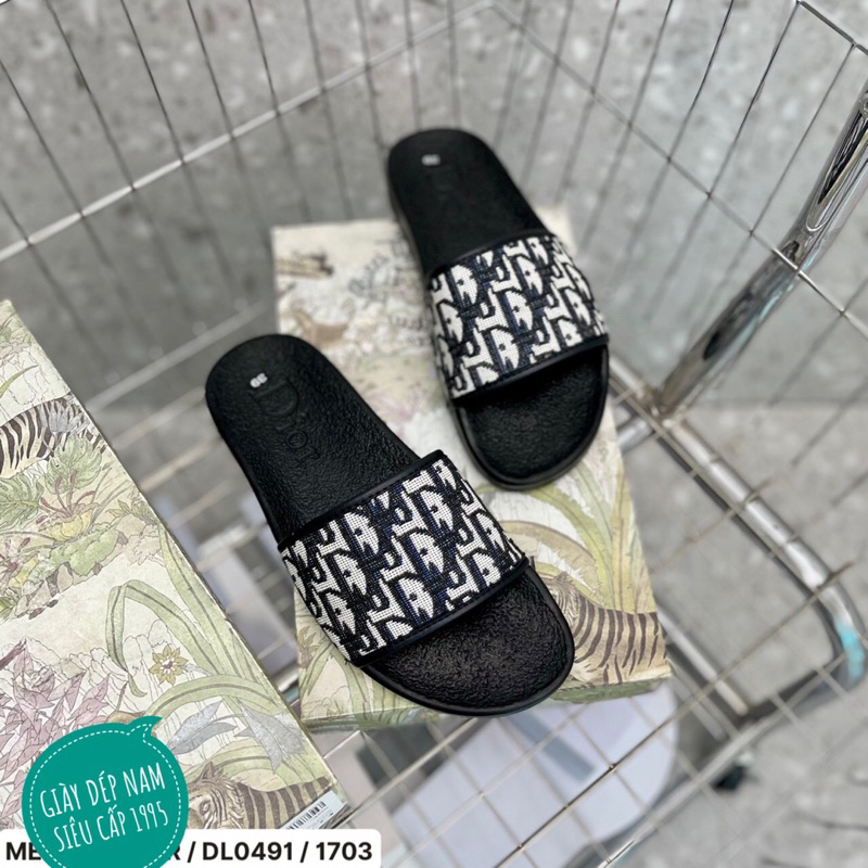 Dép lê nam quai ngang vân thêu , dép nam quai vân dệt chất lượng cao