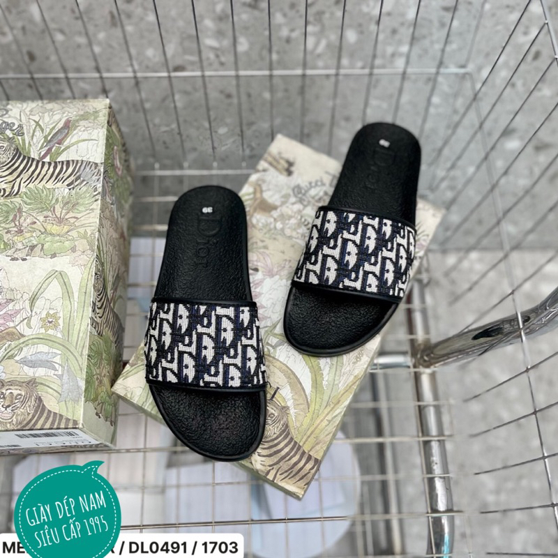 Dép lê nam quai ngang vân thêu , dép nam quai vân dệt chất lượng cao