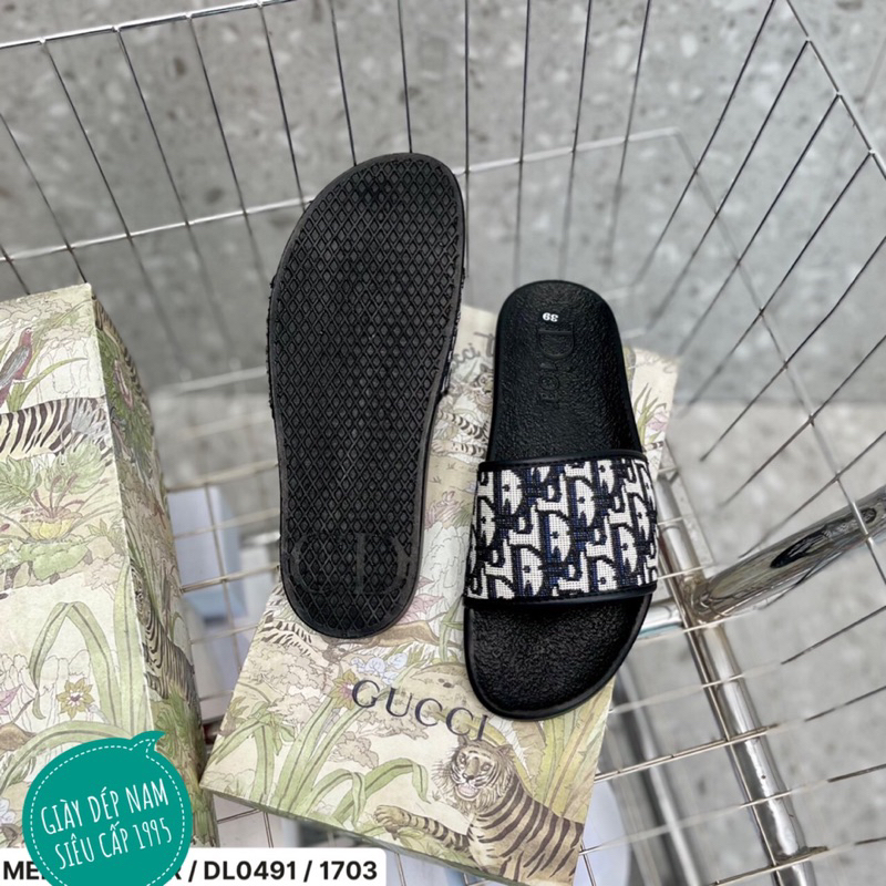 Dép lê nam quai ngang vân thêu , dép nam quai vân dệt chất lượng cao