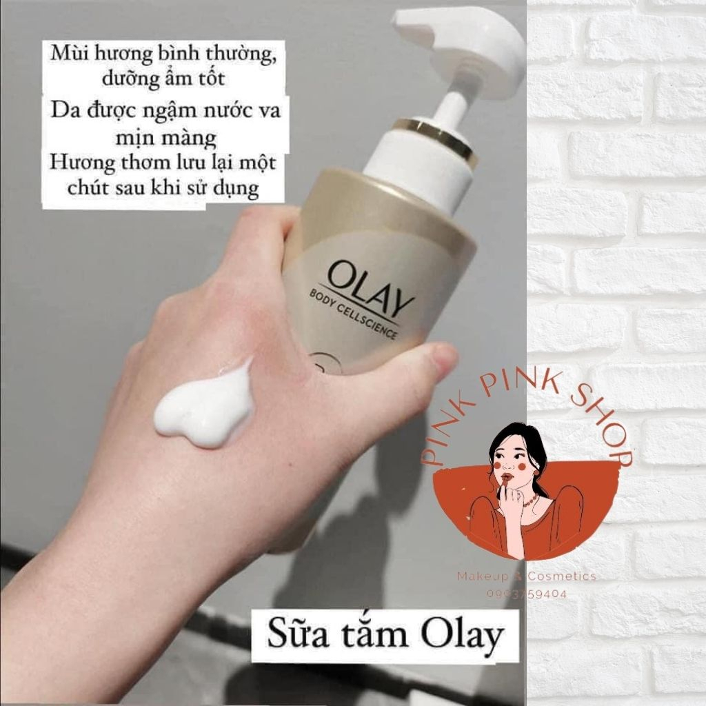 Sữa Tắm Olay B3 + Vitamin C Giúp Dưỡng Trắng Da Cấp Ẩm Cho Da Chai 500Ml