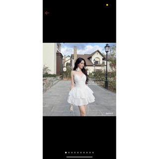 váy tầng 2 kem