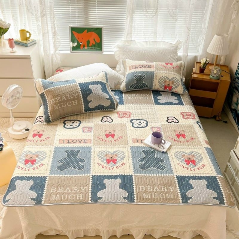 Chiếu điều hòa cao su non 6D hàng dày loại 1 kích thước 1m6x2m và 1m8x2m tặng kèm 2 vỏ gối cùng màu