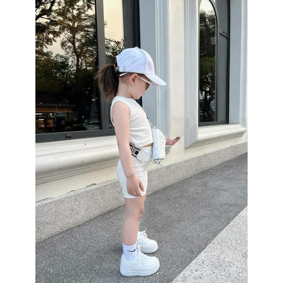 Áo Croptop Sát Nách Cho Bé Gái Vải Cotton siêu co dãn, thấm hút mồ hôi hàng thiết kế Xún Lolakids