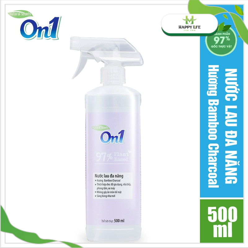 Nước lau kính, nước lau bếp, nước lau đa năng, nước ủi quần áo tinh dầu On1 500ml - Happy Life 4U