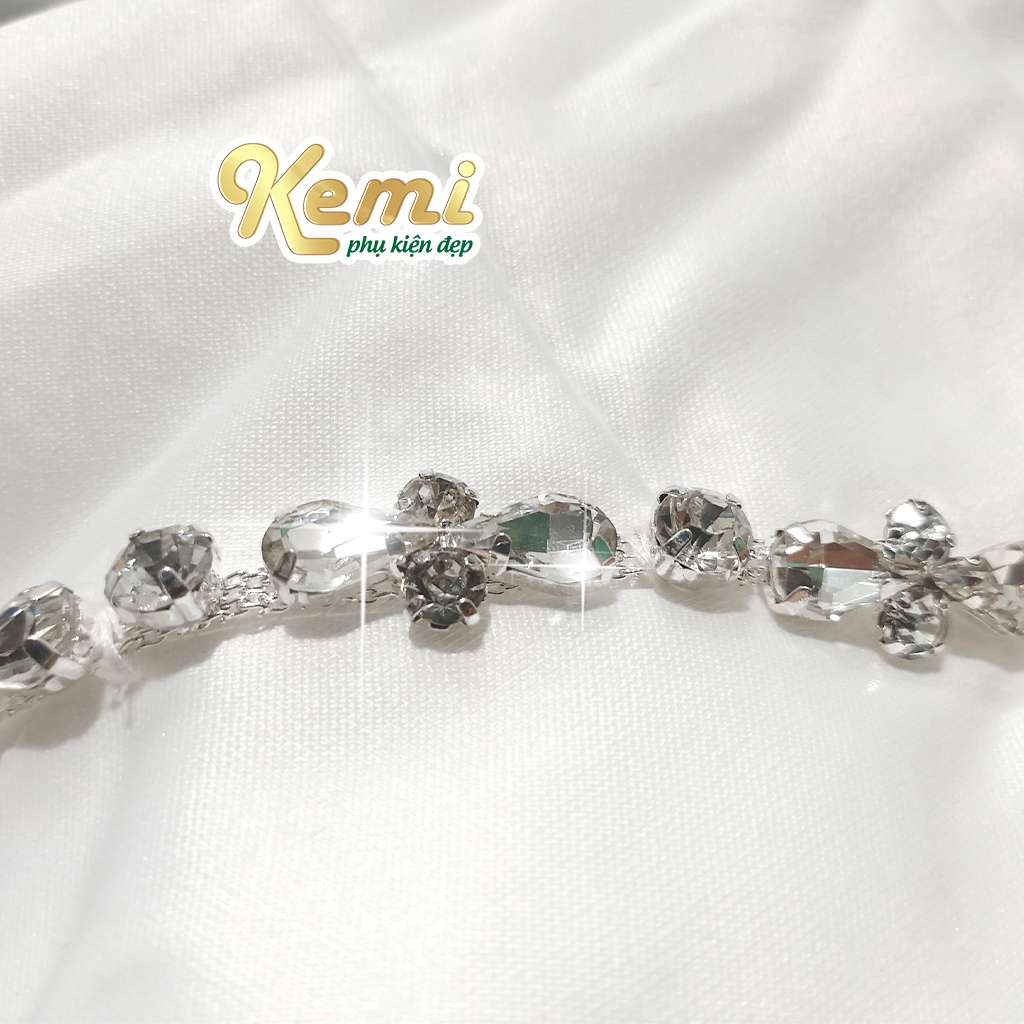 Dây đá pha lê cao cấp đính kết thời trang  - phụ kiện thời trang váy áo đầm