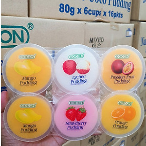 Thạch Trái Cây 6 Chén - Cocon Nata de Coco Pudding Assorted 480g [SIÊU NGON][ HOT HOT]