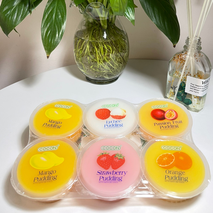 Thạch Trái Cây 6 Chén - Cocon Nata de Coco Pudding Assorted 480g [SIÊU NGON][ HOT HOT]