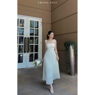 👏👏Đầm maxi dây bèo dập li,vải nhập y hình siêu đẹp ngen