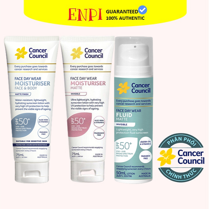 Kem chống nắng phổ rộng Cancer Council Face Day Wear Invisible SPF 50+/ PA ++++