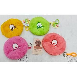 [CÓ SẴN] VÍ TRÒN ĐỰNG THẺ CÓ MÓC KHOÁ GẤU CARE BEARS - DAISO HÀN QUỐC